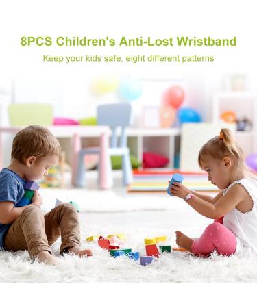 Emergency Bracelets for Children - 8PC Safety & ID Bracelet Set for Toddlers & Young Girls | SOS Name Bracelets - Buy Online on SooperMarket.com