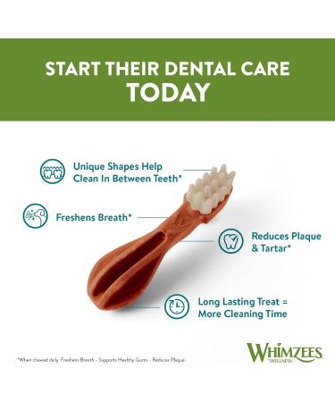 WHIMZEES Wellness Toothbrush Dog Chews for Medium Breeds - 30 Piece Month Box - Buy Online on SooperMarket.com