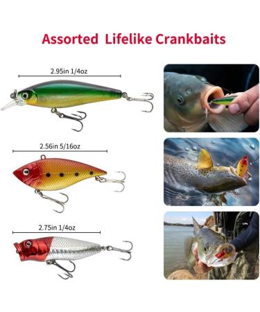 GOANDO 78 Pcs Fishing Lures Kit for Bass Trout Salmon - Bait Tackle Box with Spoon Lures, Soft Plastic Worms, Crankbait Jigs, Fishing Hooks - Freshwater Fishing Accessories - Buy Online on SooperMarket.com