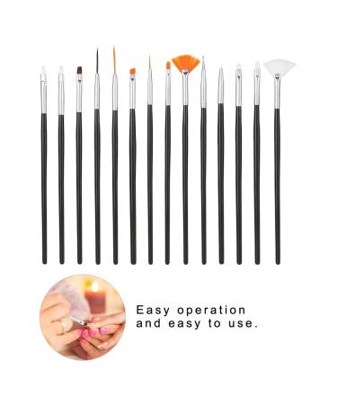 15pcs Painting Brush Set - DIY Nail Art Manicure Tools for Detailed Dotting & Line Drawing - International Shipping Available - Buy Online on SooperMarket.com