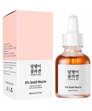 3% Snail Mucin Serum - Anti Wrinkle Serum With Niacinamide Serum Korean Serum For Repair Dark Spot Corrector For Face Brightening Hydrating Serum Korean Skincare For All Skin Types 30ml