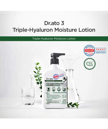 DR.ATO Triple-Hyaluron Moisture Lotion 10.5 fl.oz. - pH5.5 Baby & Kids Moisturizer with Hyaluronic Acid - Derma Tested & Paraben Free - Buy Online on SooperMarket.com