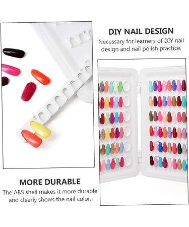 minkissy 1pc Nail Color Book Nail Color Chart Display Nail Color Display Board Salon Nail Color Plate Nail Polish Color Chart Nail Color Display Plate Accessories Manicure Abs White - Buy Online on SooperMarket.com
