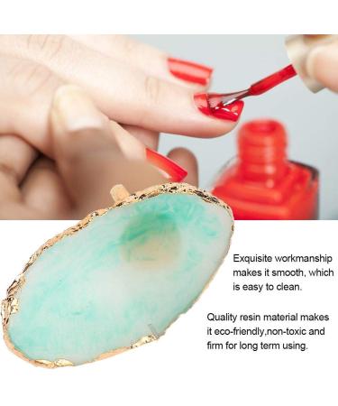 Resin Plastic Plate Dekaim Resin Mini Nail Art Gel Polish Color Mixing Plate Tips Display Holder Manicure Tool(Green) - Buy Online on SooperMarket.com