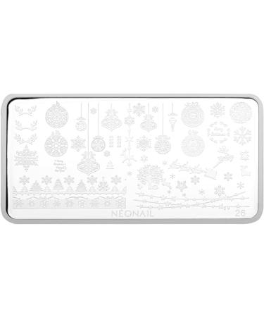 Neonail Stamping Plate 26 - Premium Nail Art Stencils for Stunning Nail Designs & French Tips - International Shipping Available - Buy Online on SooperMarket.com