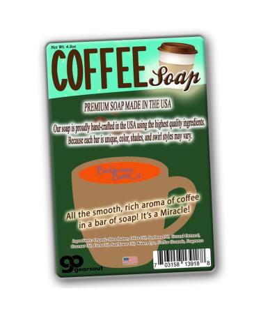 Handcrafted Coffee Soap - Scented with Ground Coffee Beans | Unique Gift Idea for Men Women & Coworkers | Perfect for Stocking Stuffers & Secret Santa - Buy Online on SooperMarket.com