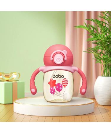 YOHKOH 6oz Red Baby Sippy Cup with Weighted Straw | PPSU Learner Cup for Toddlers 4-6 Months | No Spill Soft Spout & Handles - Buy Online on SooperMarket.com