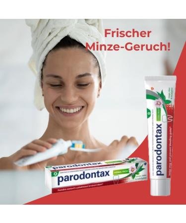 Parodontax Herbal Fresh Toothpaste for Bleeding Gums 75ml (Pack of 12) & Celexqua Toothbrush Cap - Best for Oral Care | International Shipping - Buy Online on SooperMarket.com