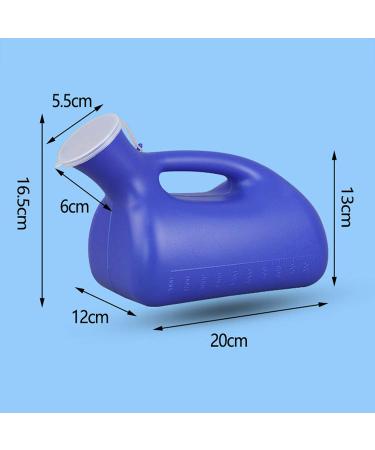 Mobile Toilet Potty Pee Urine Bottle Urinals for Men 2000mL Thick Plastic Bedpan Bottle with Lid - Buy Online on SooperMarket.com