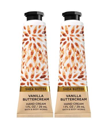 Bath and Body Works 2 Pack Vanilla Buttercream Hand Cream with Shea Butter. 1 Oz.