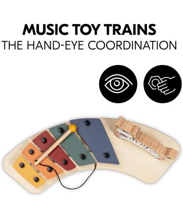 Hauck Alpha+ Click Play Tray Music Set - FSC Certified Beechwood Xylophone Highchair Toy - Buy Online on SooperMarket.com