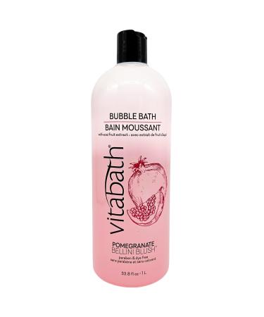 Vitabath Pomegranate Bellini Blush Bubble Bath Rich Foaming Bubbly Soak & Relaxing Aromatherapy Moisturizing & Nourishing Indulgent Suds for Women & Men All Skin Types - 33.8 fl oz
