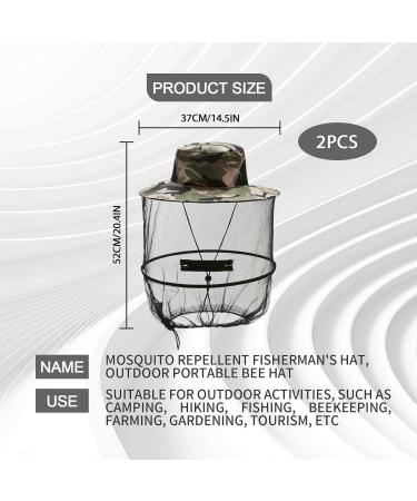 DOKLY 2 Pack Mosquito Head Net Hat - Premium Nylon and Polyester Fabric for Ultimate Protection Face Cover Fly Protection Netting Hat for Men Women Outdoor Lover Fishing Hiking Gardening Beekeeping - Buy Online on SooperMarket.com