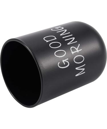 Sunroot Home Bathroom Toothbrush Holder & Toothpaste Mug - Round PP Drinking Glass for Travel & Camping - Black - Buy Online on SooperMarket.com