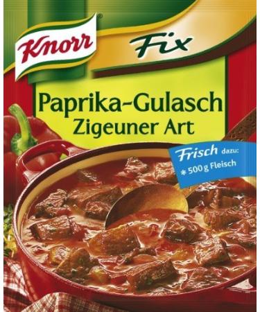 Knorr Fix Gulasch with Bellpeppers (Paprika-Gulsch Zigeuner Art) 3 Bags by Knorr