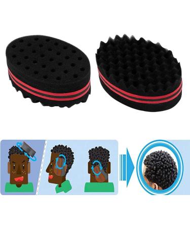 Dajidafu 2 Pieces Brush Barber Twist Sponge Hair Sponge Different Hairstyles Unlimited Use Moisture Resistance Brush for Kids - Buy Online on SooperMarket.com