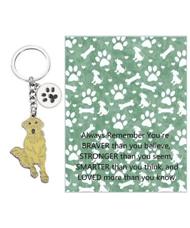 Ensianth Dog Keychain Gifts for Dog Lovers Puppy Keychain Dog Paw Print Keychain Gifts for Dog Owners Mom Dad Puppy Dog Keyring Labrador