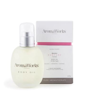 Aromaworks Nurture Body Oil | Experience the Scents of May Chang & Sandalwood | Suitable for All Skin Types | Handmade in the United Kingdom | 100 ml
