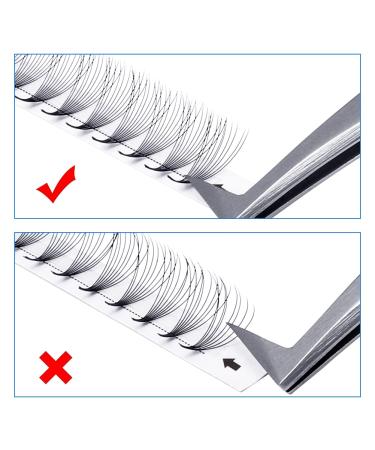Premade Volume Fans Eyelash Extensions 10D - Short Stem C/D Curl 0.07mm Thickness 12mm Length | Russian Eyelashes - Buy Online on SooperMarket.com
