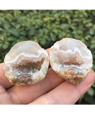 1pair Beautiful Natural Agate Geode Little Geode Cluster Rare Gem Home Decoration Collection for Gifts - Buy Online on SooperMarket.com