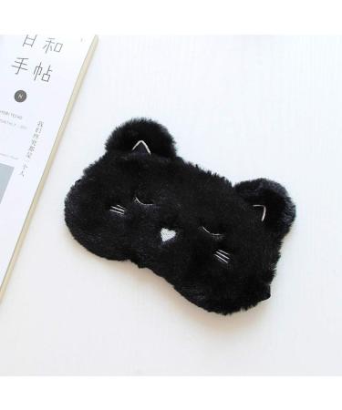 Zeiwohndc Plush White Dog Sleep Mask - Cute Cartoon Animal Design | Satin Lined Blindfold for Home & Travel - Buy Online on SooperMarket.com