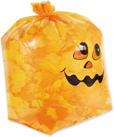 Juvale 6-Pack Pumpkin Leaf Bags - Small & Medium Trash Bags for Fall Lawn Decor - Orange - Buy Online on SooperMarket.com