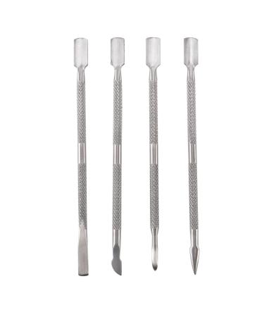 1 Set of 4 Removal Tool for UV Manicure Cuticle Cutter (4 Pieces Silver)