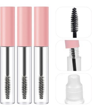 OSALADI 10pcs Mascara Empty Tube DIY Mascara Tube Empty Mascara Wand Travel Brow Plastic Pink Fake Eyelashes - Buy Online on SooperMarket.com