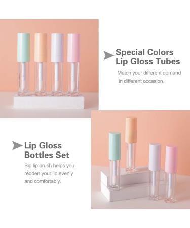 10pcs CAIYA Lip Gloss Containers with Large Brush - 9ml Empty Tubes for DIY Lipgloss (Light Orange) - Buy Online on SooperMarket.com