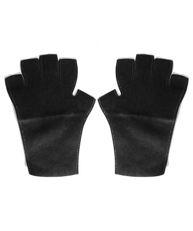 Tebi UV glove for nail lamp manicure anti-block UV rays fingerless glove for girls women anti-UV gloves for nails anti-UV gloves for gel nail lamp for gel manicure