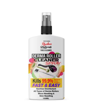 Derma Roller Disinfectant Cleaner & Steriliser Spray Kills 99.99% of Bacteria Make Up Cosmetic Brush Make Up Remover Skin Needling Rollers & Micro needling Antibacterial Antifungal Easy Spray 100ml