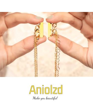 18K Gold and Silver Necklace Layering Clasps - Multi-Strand Spacer Closure for Layered Jewelry - Set of 3 Gold Converters - Buy Online on SooperMarket.com