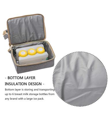 Double Layer Breast Pump Backpack with Cooler & Moistureproof Bag - Grey, USB Charging Port - Ideal for Outdoor Working Moms - Buy Online on SooperMarket.com