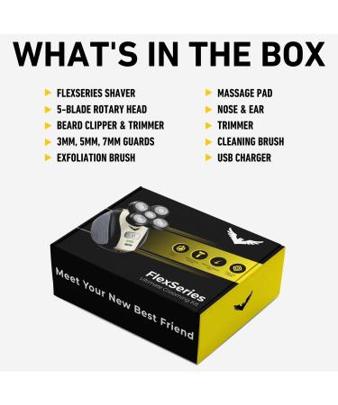 FlexSeries Electric Head Hair Shaver by Freedom Grooming - Cordless Wet/Dry Razor for Men - Buy Online on SooperMarket.com