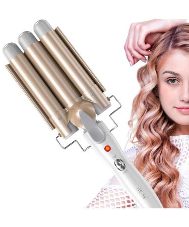 3 barrels of wave iron 25mm curling iron 3 rods with adjustable temperature well iron fast heating Large shaft for long/short hair hair styling tool gold