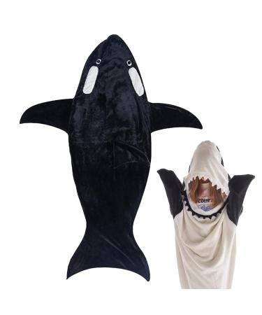 Wal blanket adults to put on whale blanket sleeping bag whale costum super soft super soft flannel sofa cuddly blanket whale ceiling with hood gift for teenagers adults whale lovers XXL