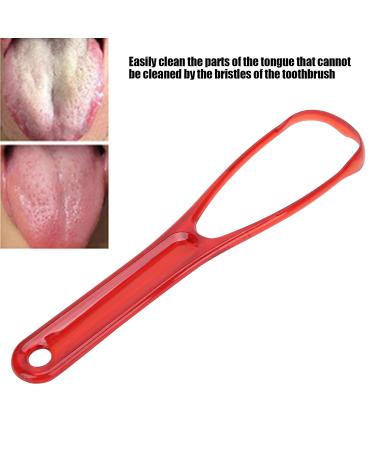 Buy Tongue Scraper - Plastic Tongue Cleaner & Brush for Fresh Breath | Heal Bad Breath for Adults & Kids (Red) - Buy Online on SooperMarket.com