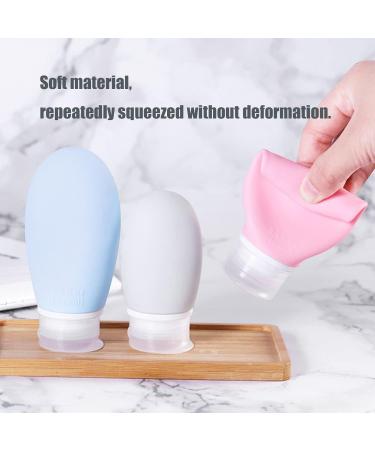 4PC Silicone Travel Bottles 100ml Refillable Portable Containers for Toiletries & Shampoo - Perfect for Travel - Buy Online on SooperMarket.com