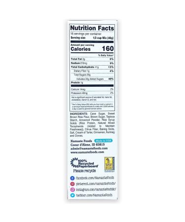 Namaste Foods Gluten Free Spice Cake Mix - 26 oz (737 g) | Delicious & Easy Bake - Buy Online on SooperMarket.com