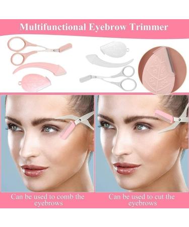 Jkapagzy Women's Eyebrow Trimming Scissors & Comb - Professional Brow Accessories for Perfect Eyebrows - Rose Color - Buy Online on SooperMarket.com