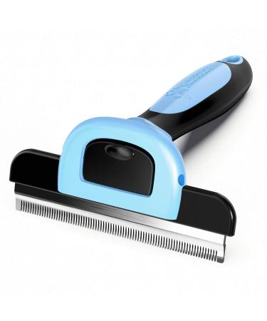 MIU COLOR Pet Grooming Brush, Deshedding Tool for Dogs & Cats-Effectively Reduces Shedding by up to 95% for Short Medium and Long Pet Hair Short and Medium Hair Blue