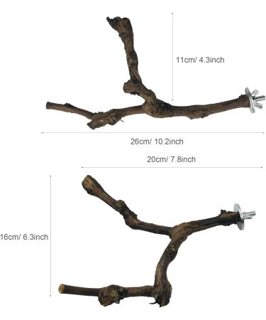Allazon Natural Wood Bird Rods & Swing Toys - 4 Piece Parrot Playset for Birds - Ideal Bird Toys - Buy Online on SooperMarket.com