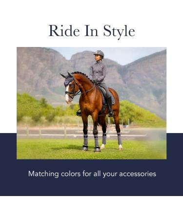 LeMieux Black Fleece Rubber Bell Overreach Horse Boots - Protective Gear and Training Equipment - Equine Boots Wraps & Accessories Medium Black Fleece Rubber Bell - Buy Online on SooperMarket.com