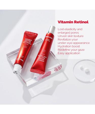 PS.PRETTYSKIN Roll On Eye Cream 30ml - Vitamin A Retinol Stainless Steel Ball Tip for Wrinkle Reduction & Elasticity - Buy Online on SooperMarket.com