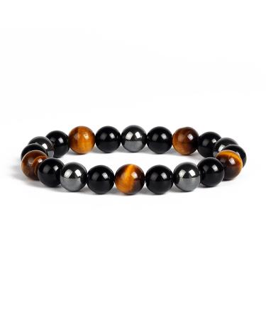 Original Tiger Eye Bracelets Men Energy Natural Stone Bead Bracelets Women Quartz Agates Feng Shui Wealth Jewelry Pulseras 1 8mmBeads19cm 1 8mmBeads19cm