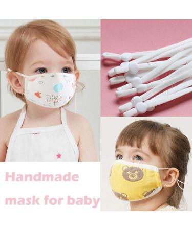 20 pcs Adjustable Elastic Bands with Silicone Buckle for DIY Handmade Masks (White) - Buy Online on SooperMarket.com