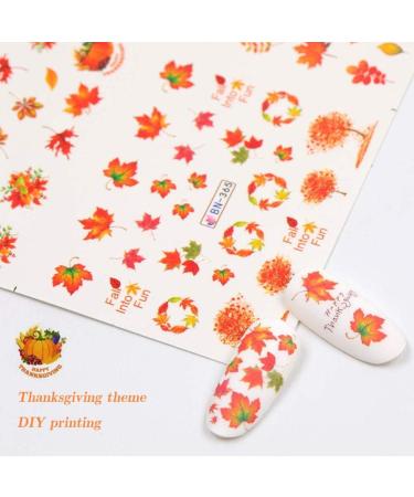 Fall Nail Stickers Autumn Maple Leaves Pumpkin Turkey Nail Art Stickers Thanksgiving Themed Water Transfer Nail Decorations 12 Sheets/setnail Art Supplies Thanksgiving Nail Stickers Fall Nail - Buy Online on SooperMarket.com