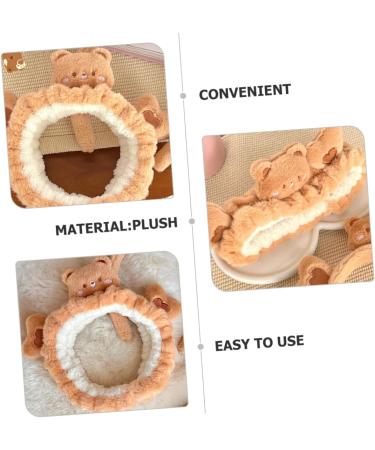 PLAFOPE Bear Face Wash Headband Make up Headbands Bear Headband Spa Hair Band Facial Headbands Spa Headbands Headband for Washing Face Skincare Headbands Makeup Headband - Buy Online on SooperMarket.com