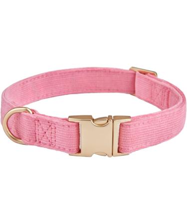 YUDOTE Ultra-Soft Cotton Dog Collar for Large Dogs with Sensitive Skin - Pink L (1 Pack) | Ideal for Comfort & Style - Buy Online on SooperMarket.com