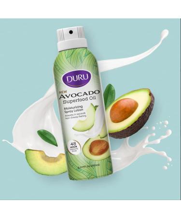 Duru Avocado Moisturizing Spray Lotion - 48 Hour Hydration for Dry Skin Repair | Body Moisturizer with Superfood Avocado Oil | Skin Care for Women, Men, Kids - Buy Online on SooperMarket.com